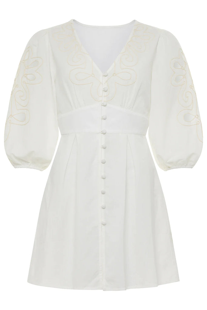 Danae Dress | White Linen