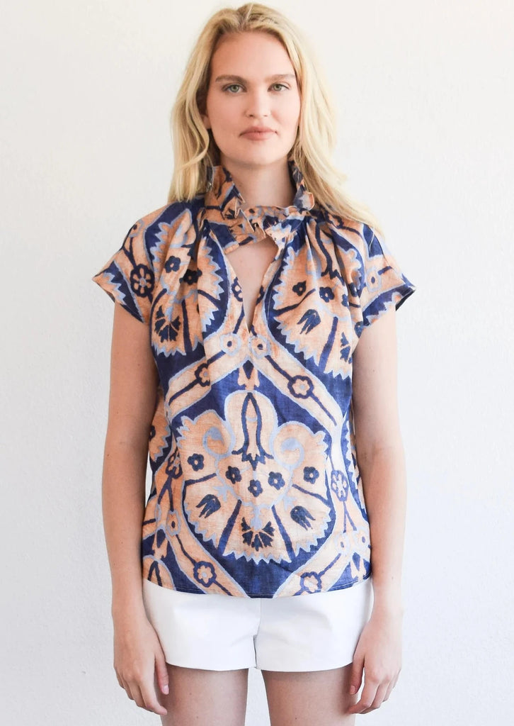 Vicki Short Sleeve Top | Marakesh