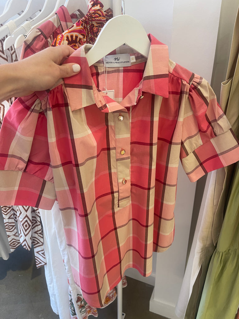 Short Sleeve Top | Pink