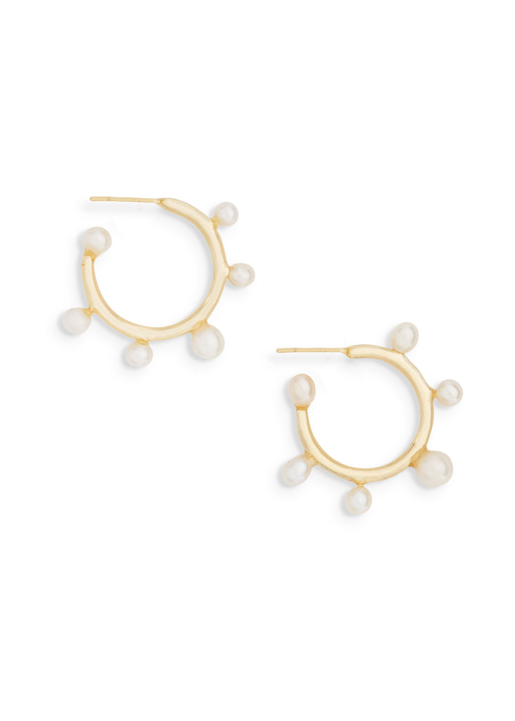 Pearl hoops small Outlet