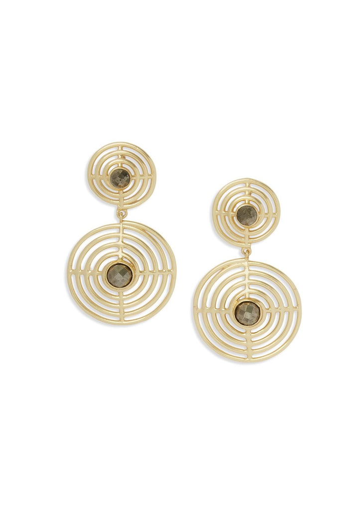 Zoe Earrings | Pyrite
