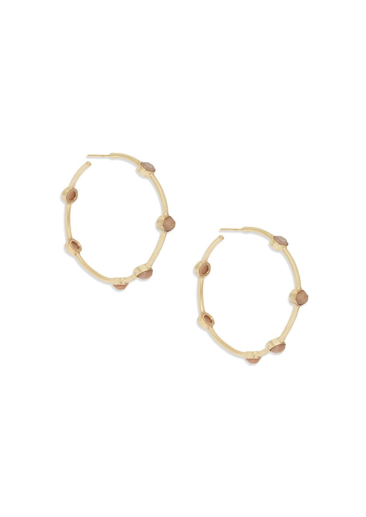 Cleo Earring | Peach Moonstone