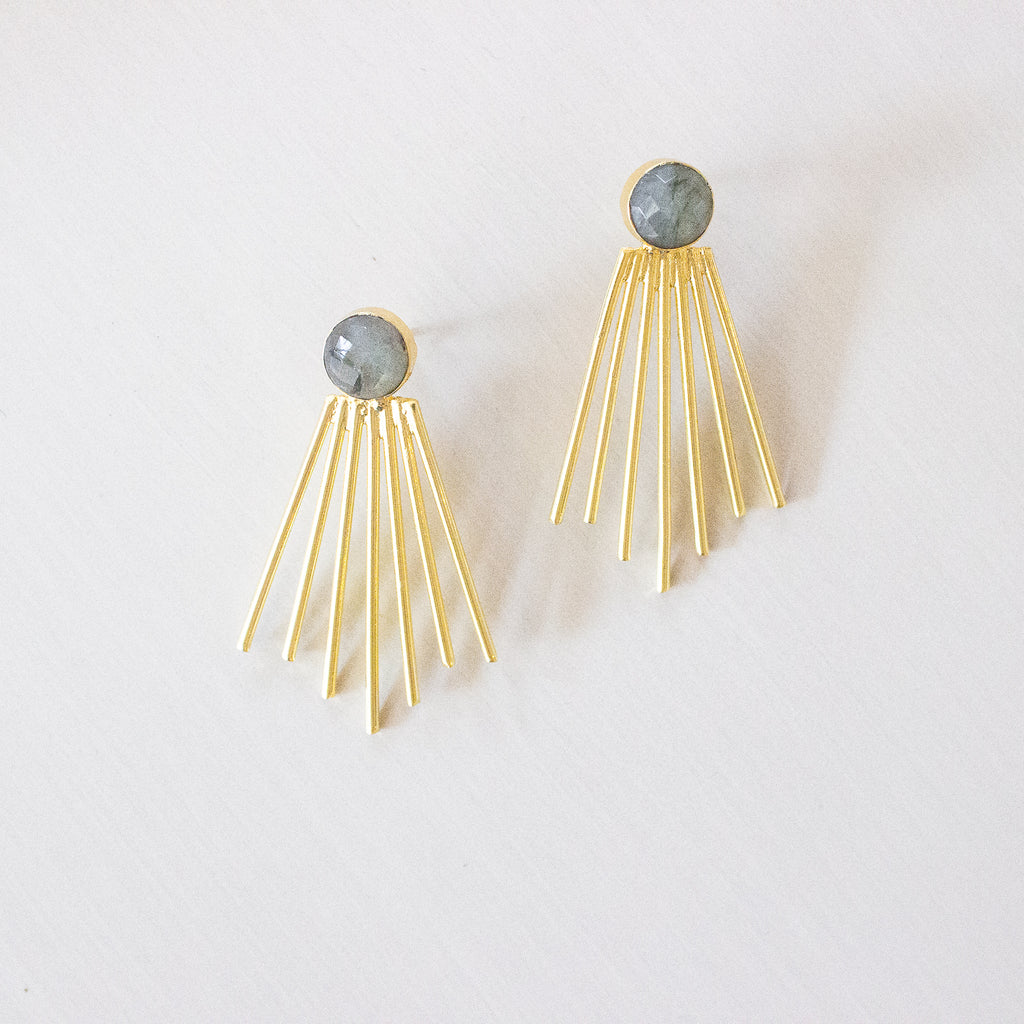 Becca Earrings | Labradorite