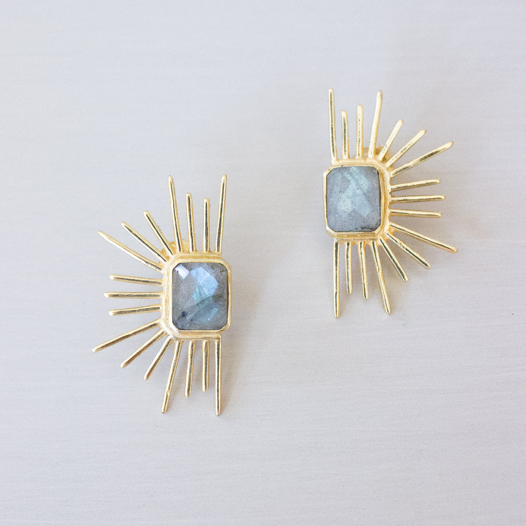 Chloe Earrings | Labradorite