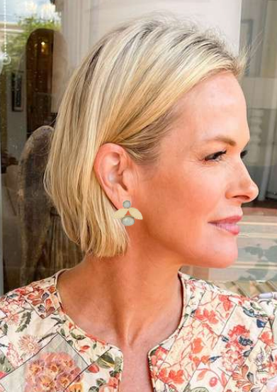 Milly Earrings | Peach Moonstone