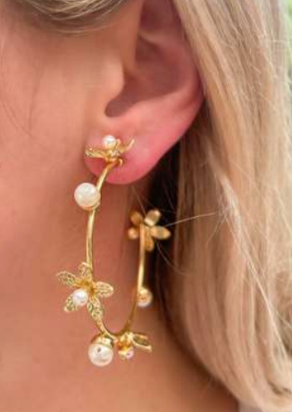 Lenora Hoop Earrings | Pyrite